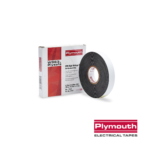 2117 - W963 PLYSAFE EPR HIGH VOLTAGE TAPE BLACK W/LINER  3/4" x .007" x 66' (Equivalent to 3M #23)