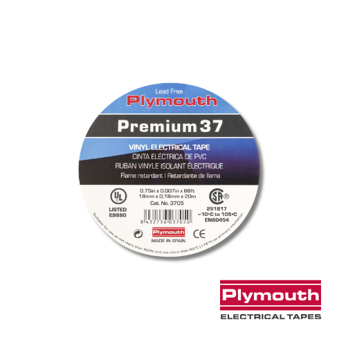 3705 - PREMIUM 37 BLUE ELECTRICAL VINYL TAPE .75" X .007" X 66', 1" CORE (Equivalent to 3M #35)