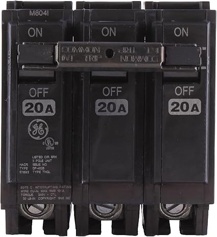 GE 20A 3/P FULL SIZE BREAKER - THQL32020