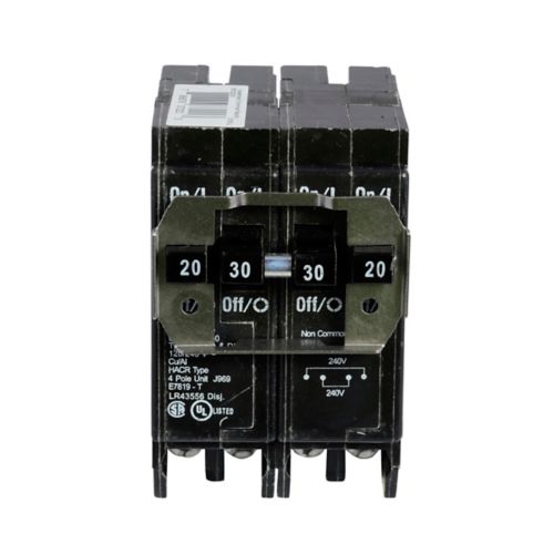 Eaton 15/15 AMP D/P QUADPLEX 120/240V PG-IN Circuit Breaker BRDC215215