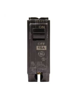 15 Amp Single Pole Plug-In Full Size Circuit Breaker 120/240V – GE PART NO. THQL1115
