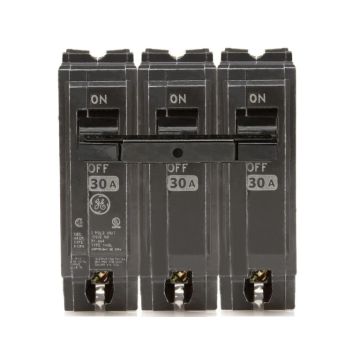 30 Amp Three Pole Plug-In Full Size Circuit Breaker 120/240V – GE PART NO. THQL32030