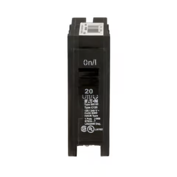 20 Amp Single Pole Plug-In Full Size Circuit Breaker 120/240V – EATON PART NO. BR120