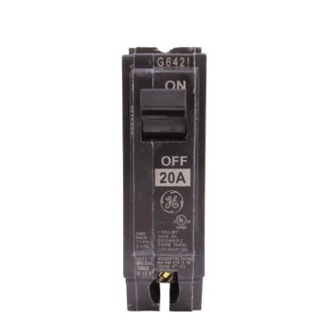 20 Amp Single Pole Plug-In Full Size Circuit Breaker 120/240V – GE PART NO. THQL1120