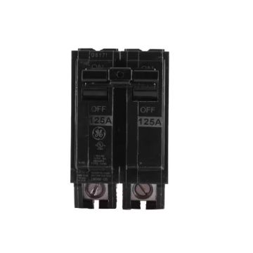 125 Amp Double Pole Plug-In Full Size Circuit Breaker 120/240V – GE PART NO. THQL21125 