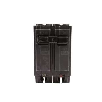 50 Amp Double Pole Plug-In Full Size Circuit Breaker 120/240V – GE PART NO. THQL2150