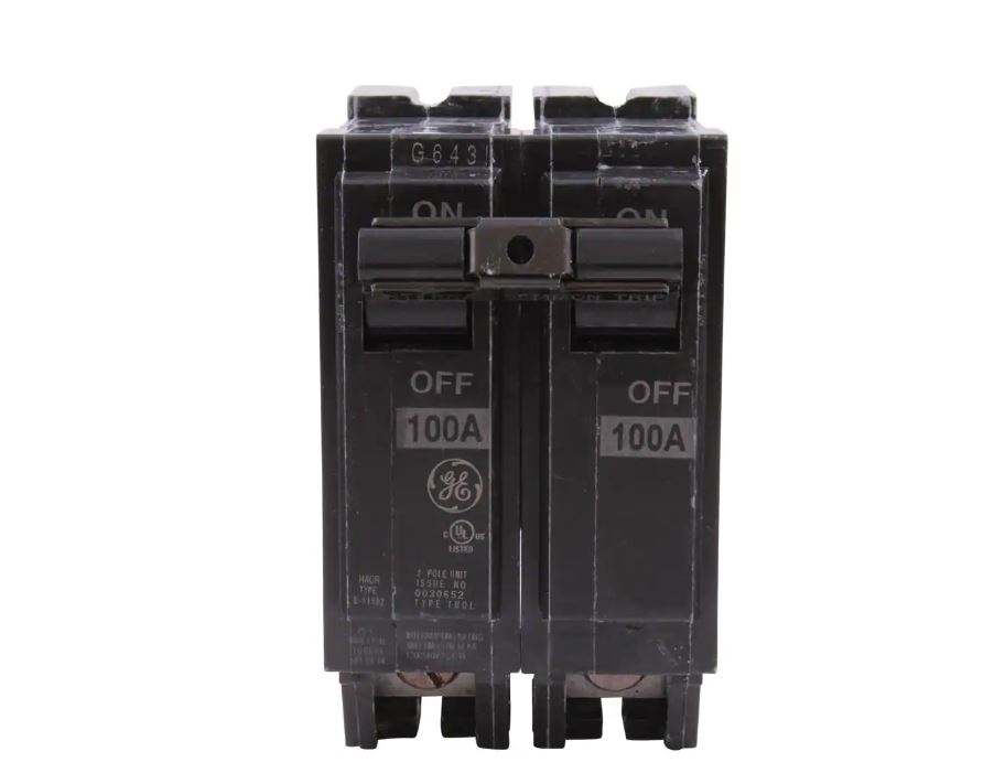 GE THQL21100 Q-Line 100 Amp 2 Double-Pole Full Size Circuit Breaker 120/240 Vac 