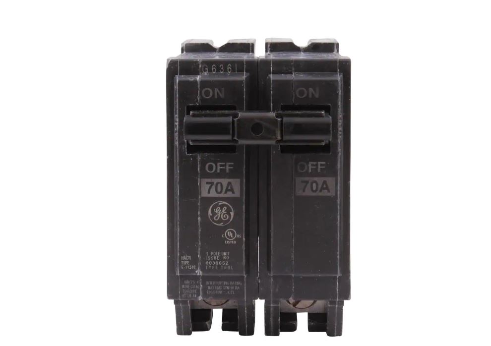 GE THQL2170 Q-Line 70 Amp 2 Double-Pole Full Size Circuit Breaker 120/240 Vac 